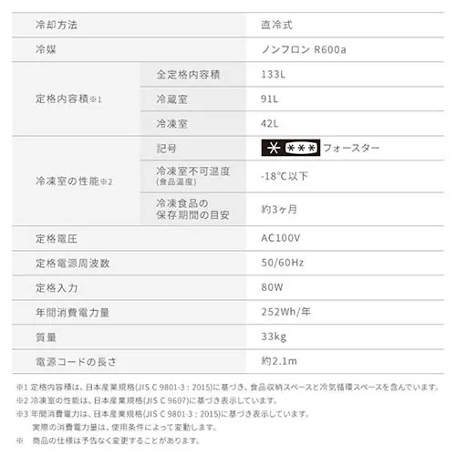 冷蔵庫 133L 小型 一人暮らし 2ドア 幅47cm IRSD-13A-B ブラック_12