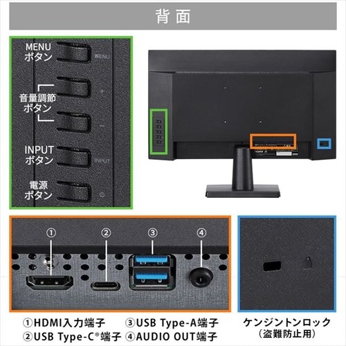 モニター台セット】モニター 23.8インチ ディスプレイ Type-C対応 LUCA