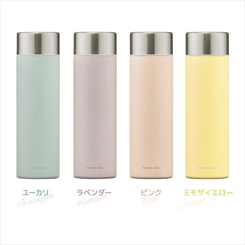 水筒 500ml マグボトル スクリュー ステンレス 保冷 保温 フラワーカラー SMF-S500 ミモザイエロー_9
