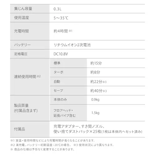 上重心紙パッククリーナー SBD-200PN-B ブラック_16