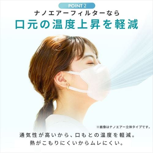 20枚】 日本製 ナノエアー マスク 立体タイプ ふつうサイズ H200990