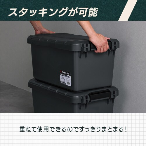収納ボックス RVBOX 600 耐荷重約80kg RV600R グレー/ダークグリーン 収納ボックス RVBOX 600 耐荷重約80kg RV600R グレー/ダークグリーン