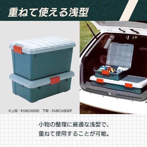 収納ボックス RVBOX 770F 耐荷重30kg 薄型タイプ RV770F グレー/ダーク