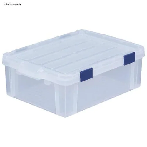 収納ボックス 密閉バックルコンテナ 蓋付き MBR-22R クリア/チャコールグレー_2