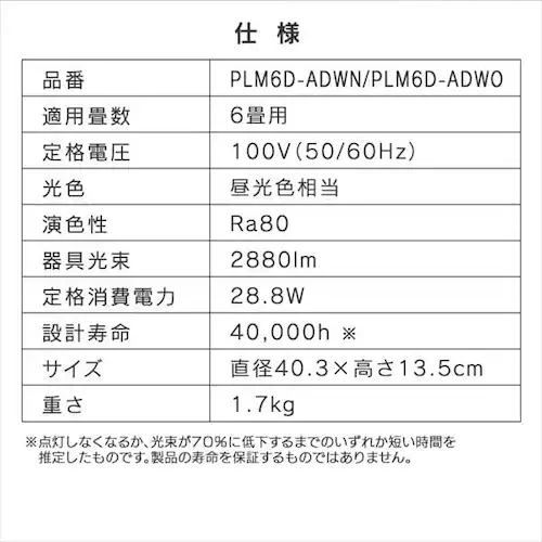 �f�U�C���y���_���g���C�g ���^���T�[�L�b�g�V���[�Y ��^ 6�� ���� PLM6D-ADWN�EPLM6D-ADWO �S2�F_20