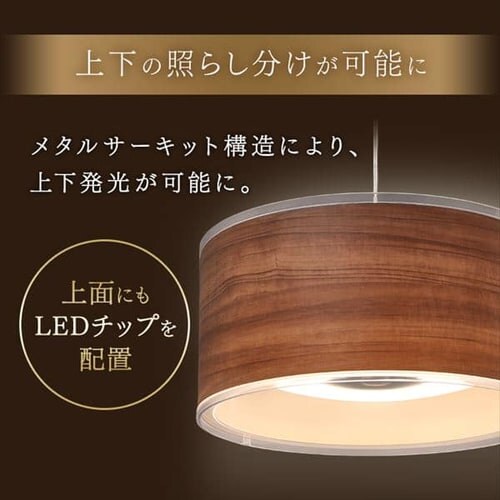 【訳あり】ペンダントライト デザイン 8畳 調光/調色 深型 メタルサーキットシリーズ PLM8DL/DL-FDWN ウォールナット_6