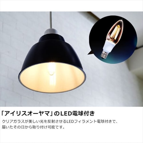 ペンダントライト LED ホーロー調 プラシェード E17 Sサイズ Gammmel