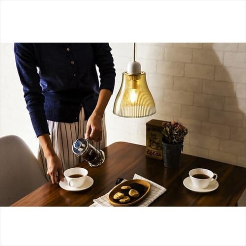 ペンダントライト ガラス製 E17 Sサイズ Lapinシリーズ PL5L-E17CG1-T アンバー_2