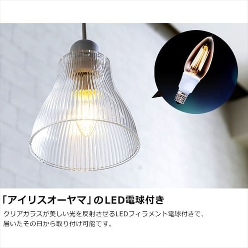 ペンダントライト ガラス製 E17 Sサイズ Lapinシリーズ PL5L-E17CG1-T