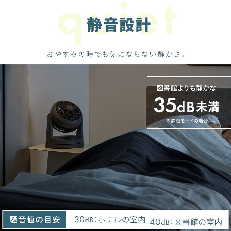 分解丸洗い】 サーキュレーター 8畳 左右首振り KCF-HD15EC-W ホワイト