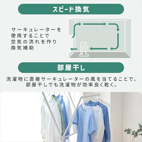 【訳あり】サーキュレーター 20畳 左右首振り PCF-HM23-B ブラック _6