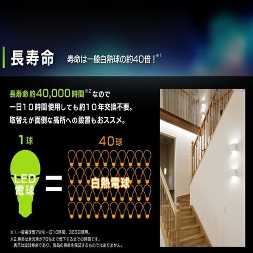 【訳あり】LED電球 人感センサー付E26 40W(485lm) 電球色 LDR5L-H-S6 _5