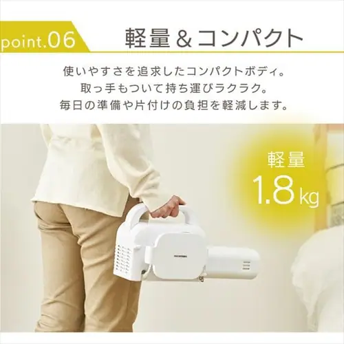 【ネット限定】 カラリエ ふとん乾燥機 シングルノズル 軽量 FK-L1-WP ホワイト_16