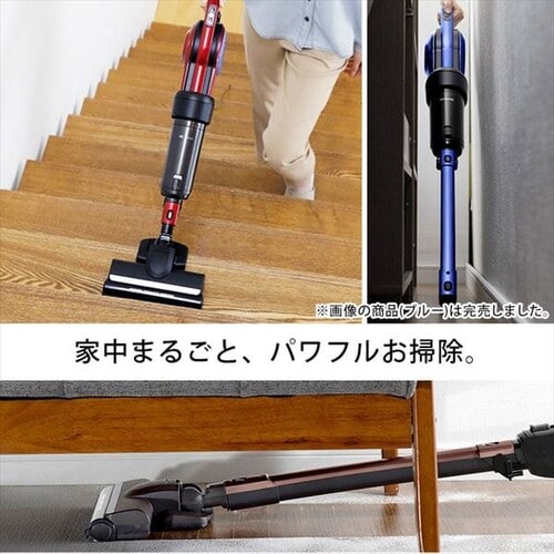 掃除機 コード式 紙パック 自走式 キャニスティック IC-CSP5-R レッド