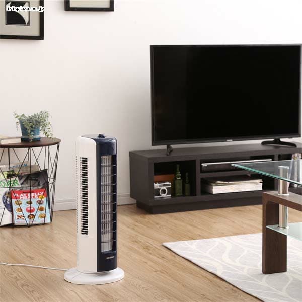 タワーファン 扇風機 ミニ 静音 左右首振り 上下ルーバー TWF-M6T-W