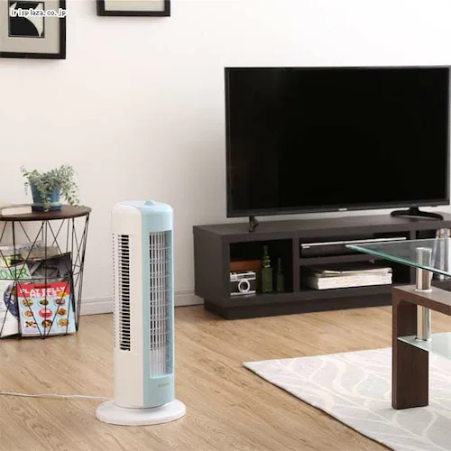 タワーファン 扇風機 ミニ 静音 左右首振り 上下ルーバーTWF-M6T-LA ブルー_21