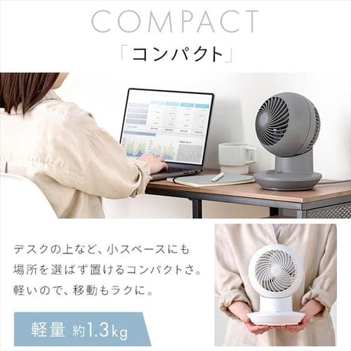 サーキュレーターアイ ミニ 8畳 左右首振り コンパクト PCF-SM122-P