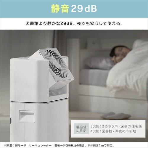 サーキュレーター衣類乾燥除湿機 デシカント式 13畳 5L 静音 1台3役