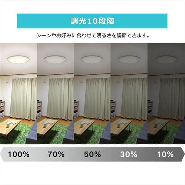 LED シーリングライト 12畳 調光 調色 音声操作 工具・工事不要
