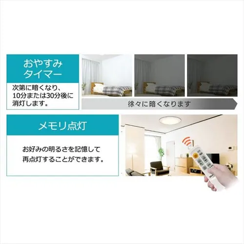 【2個セット】 LED シーリングライト 12畳 調光 調色 音声操作 工具・工事不要 リモコン付き 5年保証 CL12DL-6.1MUV_17