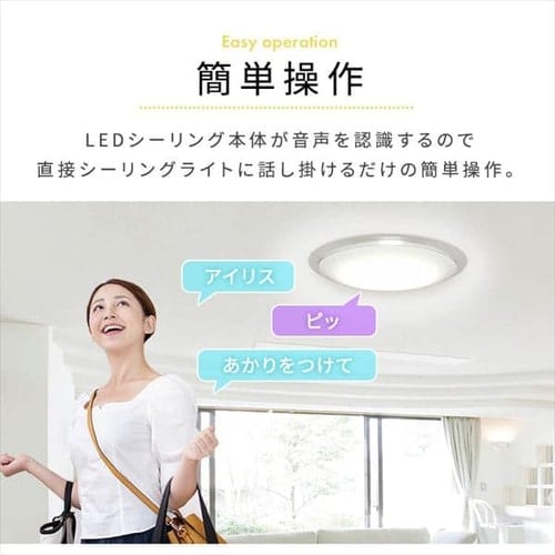 訳あり】シーリングライト LED 6.1シリーズ 音声操作 クリアフレーム 8