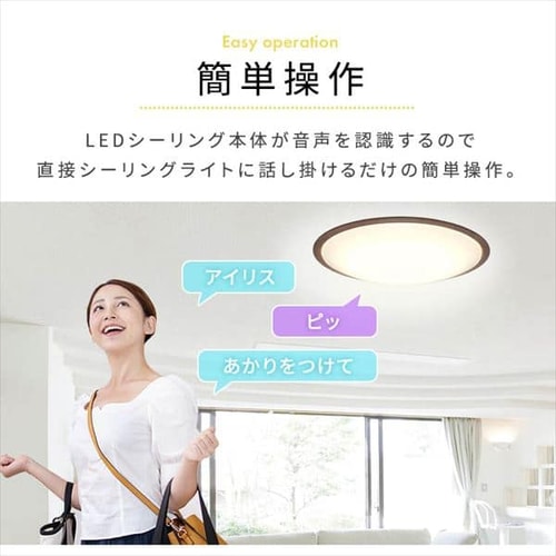 LED シーリングライト 8畳 調光 調色 音声操作 工具・工事不要