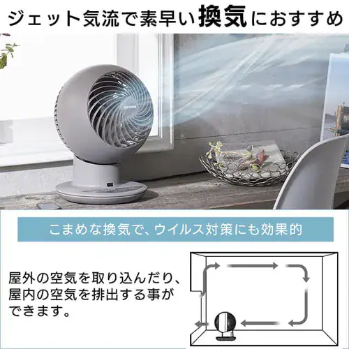 【訳あり】サーキュレーターアイ 18畳 デザインモデル 上下左右首振り PCF-SCC15T-B マットブラック_19