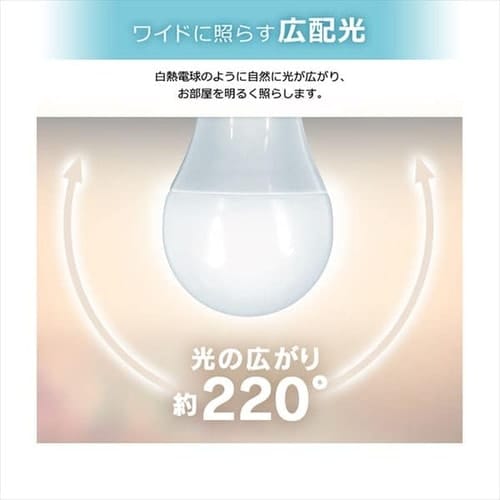 LED電球 E26 広配光 60形相当 RGBW調色 AIスピーカー LDA10F-G/D