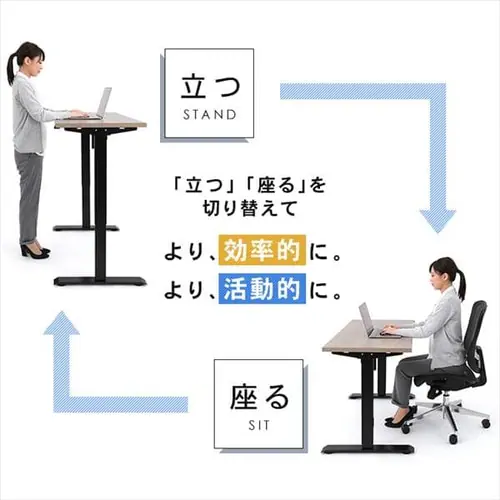 机 電動昇降デスク 幅120cm DST-1200 ホワイト_4