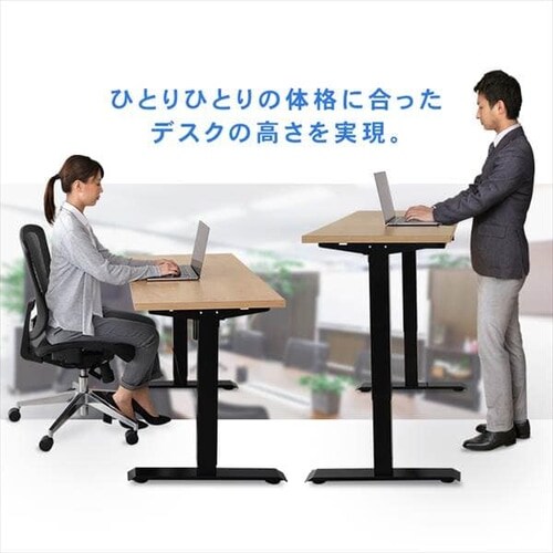 机 電動昇降デスク 幅120cm DST-1200 ホワイト H283486 │アイリス