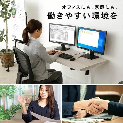 机 電動昇降デスク 幅120cm DST-1200 ホワイト_17