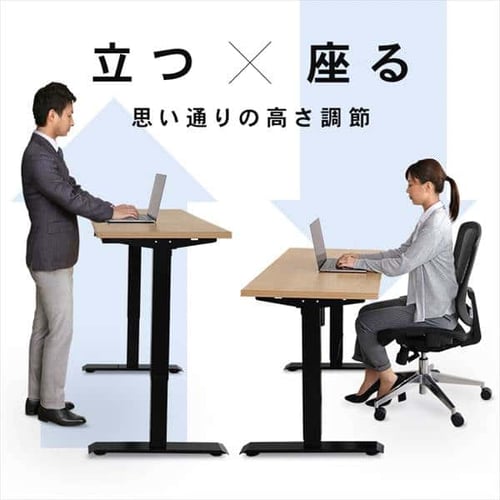 机 電動昇降デスク 幅120cm DST-1200 ブラック H283487 │アイリス
