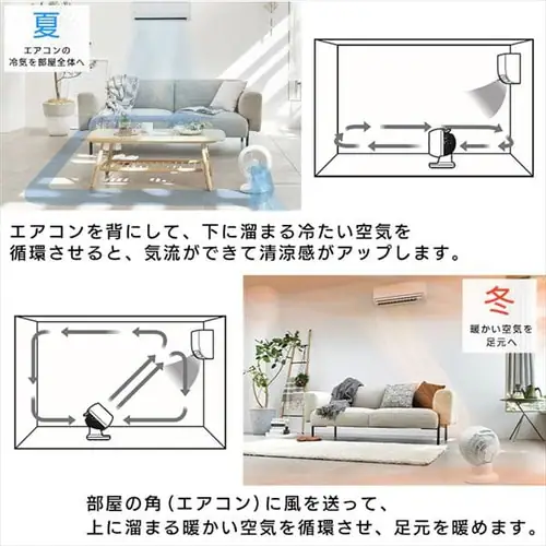 サーキュレーター 8畳 I型 上下左右首振り PCF-CT152-W_15