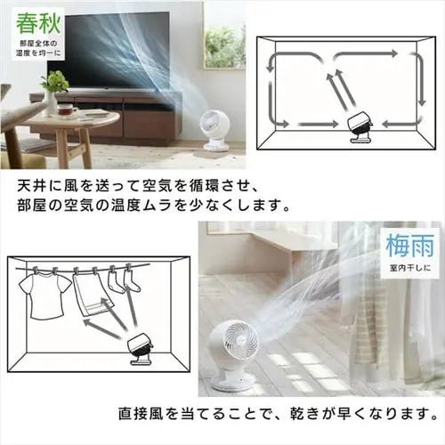 サーキュレーター 8畳 I型 上下左右首振り PCF-CT152-W_16