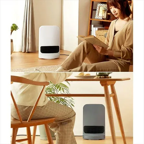 セラミックヒーター 大風量 コンパクト 首振り PCH-SW12B-W ホワイト_6