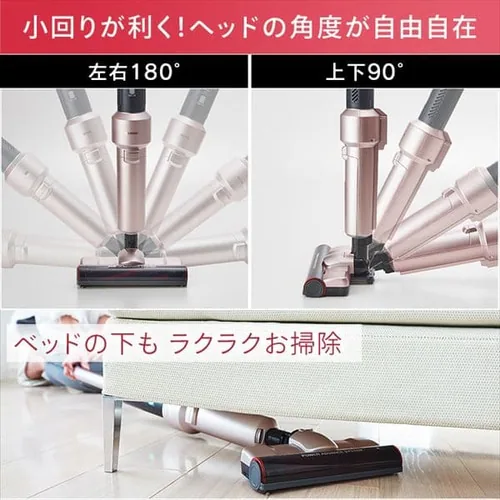 【アタッチメント5点セット】掃除機 コードレス 紙パック 自走式 モップ付 SBD-E4P 極細軽量 充電スタンド付 _12