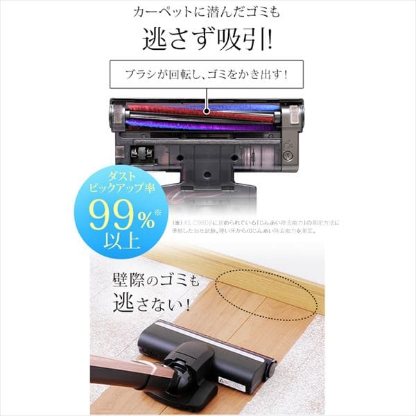 掃除機 コードレス 紙パック 自走式 極細軽量 モップ付 SBD-F2P