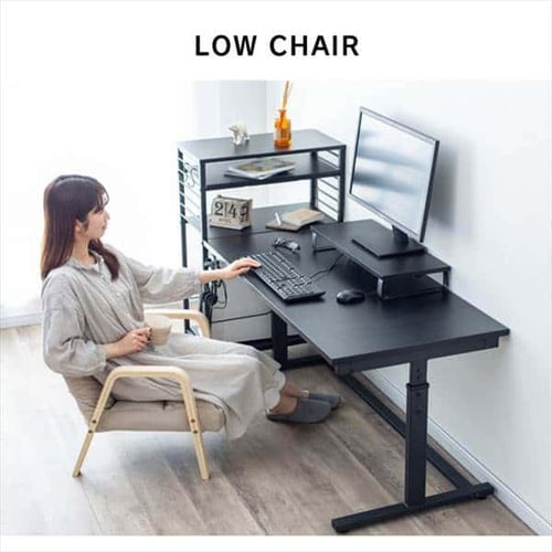 机 昇降デスク 幅100cm UDD-1000 ブラック H285263 │アイリスオーヤマ