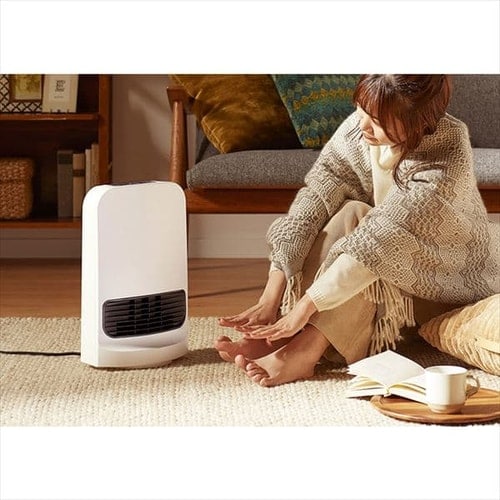 セラミックヒーター 大風量 コンパクト 首振り KCH-SW121-W ホワイト セラミックヒーター 大風量 コンパクト 首振り KCH-SW121-W ホワイト