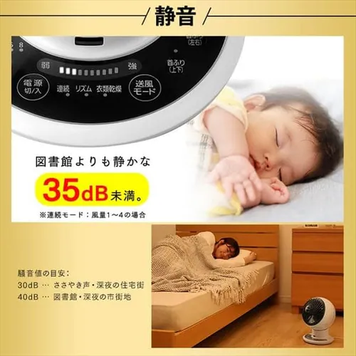 �T�[�L�����[�^�[�A�C 24�� DC���[�^�[ �㉺���E��U�� KCF-SDC152T-W �p�[���z���C�g_4