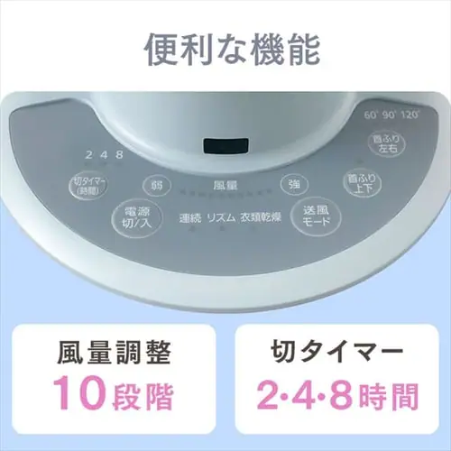 サーキュレーターアイ 24畳 DCモーター 上下左右首振り PCF-SDCC15T-W マットホワイト_12