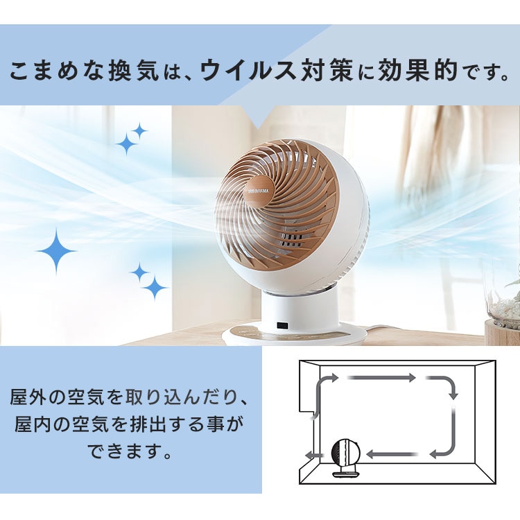 サーキュレーターアイ 24畳 DCモーター 上下左右首振り KCF-SDCC151T-B