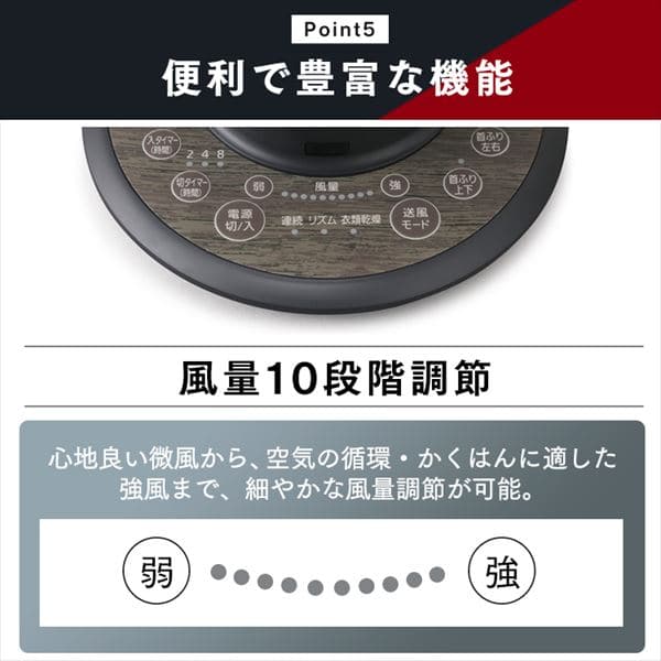 サーキュレーターアイ 24畳 DCモーター 上下左右首振り KCF-SDCC152T-W