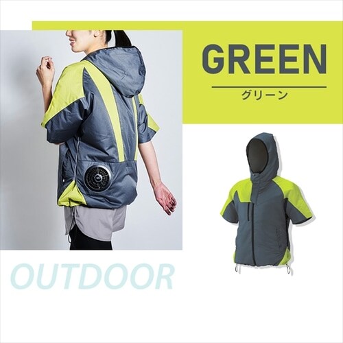 クールウェアOUTDOORセット L 半袖 フード有 COHS-L02-Be ベージュ