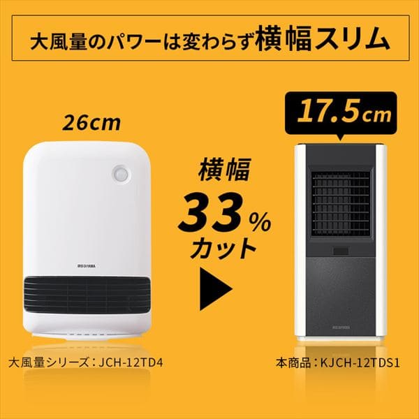 訳あり】大風量 セラミックファンヒーター スリム 人感センサー 切