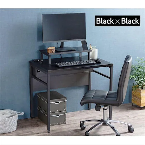 机 デスク ケーブル収納/モニター台付き CSD-800M ライトナチュラル/ブラック_16