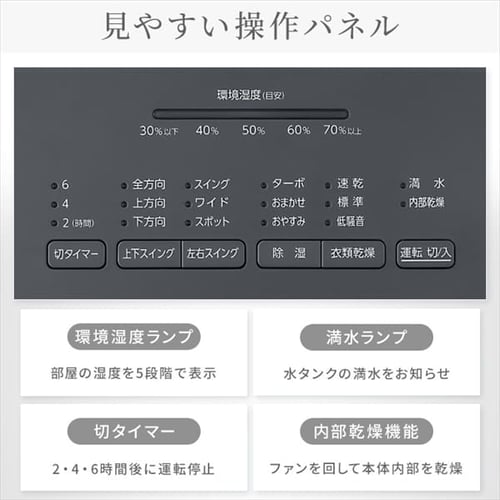 除湿機 ハイブリッド式 33畳 16L 衣類乾燥 キャスター付き IJH-L160-H