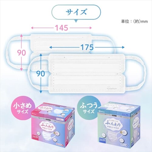 �ӂ���₳�����}�X�N 100���� �S2�T�C�Y PK-FY100L�EPK-FY100S_2