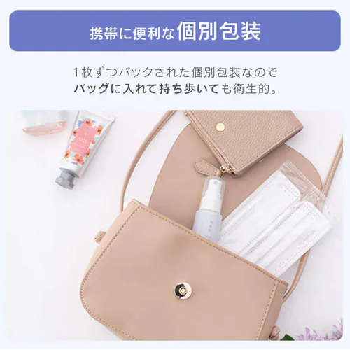 【30枚】カラーマスク ふつうサイズ 30枚入 ナノエアーマスク ピンクベージュ_12