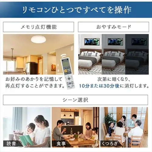 LED シーリングライト 8畳 調光 調色 工具・工事不要 リモコン付き 5年保証 CEA-2208DLM_16